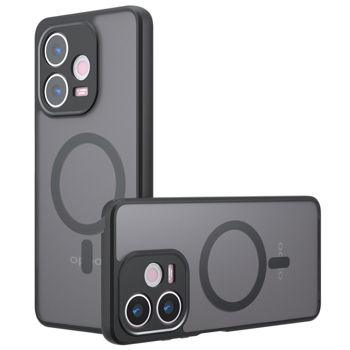 Husa pentru Oppo A5 Pro 4G/A5 Pro 5G, PureFrost MagSafe, U68, Policarbonat, Frosted Black
