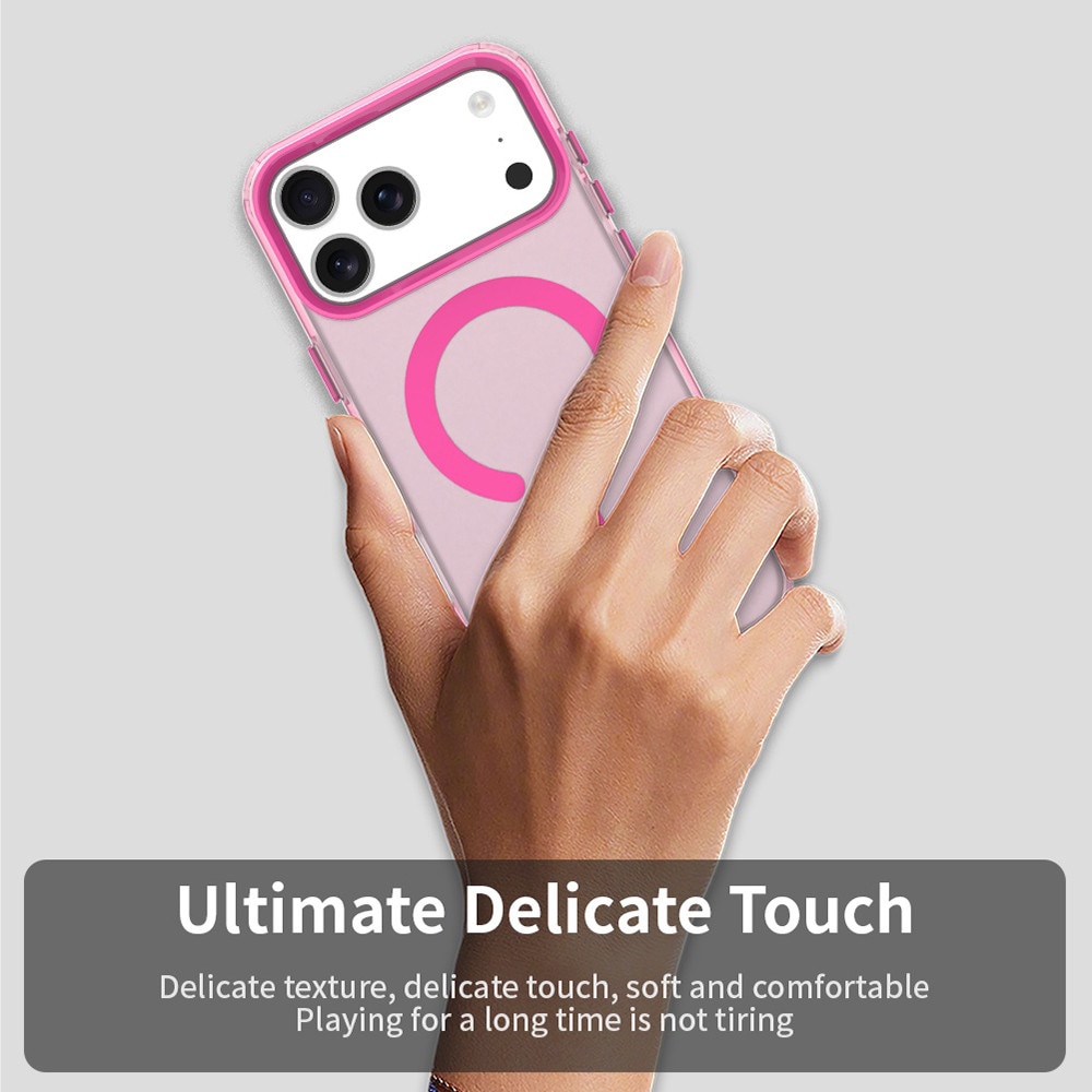 Husa premium pentru iPhone 17 Pro VivaShell Fusion compatibila MagSafe, Anti-Shock - Protectie Avansata Display & Camera - Design Slim si Elegant - roz