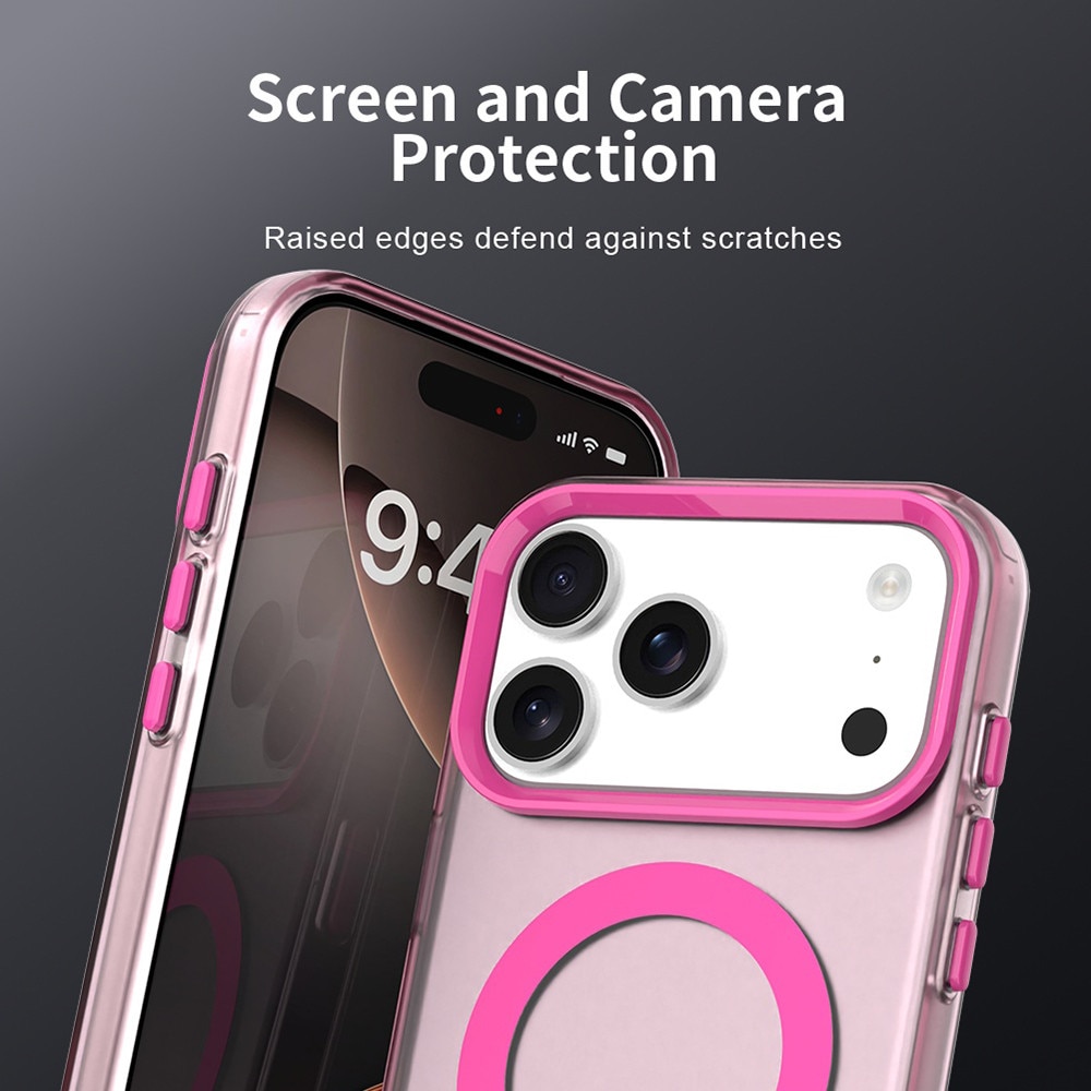Husa premium pentru iPhone 17 Pro VivaShell Fusion compatibila MagSafe, Anti-Shock - Protectie Avansata Display & Camera - Design Slim si Elegant - roz