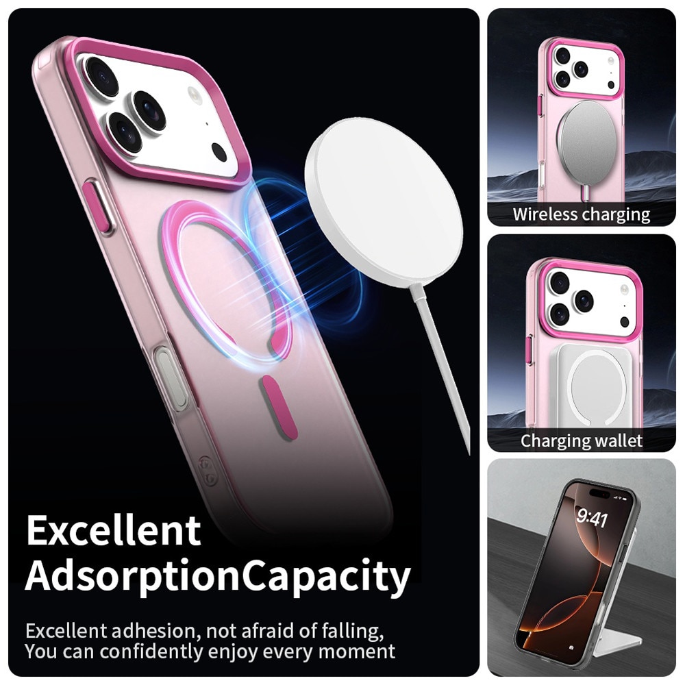 Husa premium pentru iPhone 17 Pro VivaShell Fusion compatibila MagSafe, Anti-Shock - Protectie Avansata Display & Camera - Design Slim si Elegant - roz