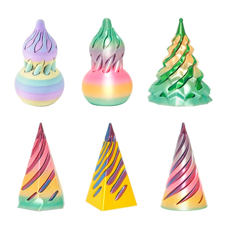 Jucarii interactive, SWJOYOL, set 5 piese, con spiral 3D, multicolor, 6.5cm