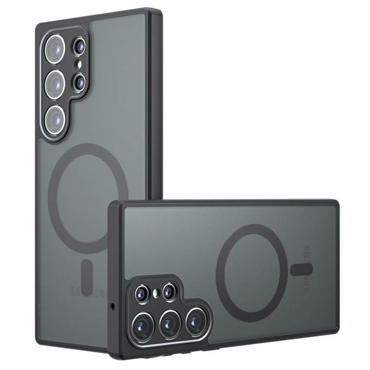 Калъф за Samsung Galaxy S22 Ultra 5G, поликарбонат, Stef's Cat, черен