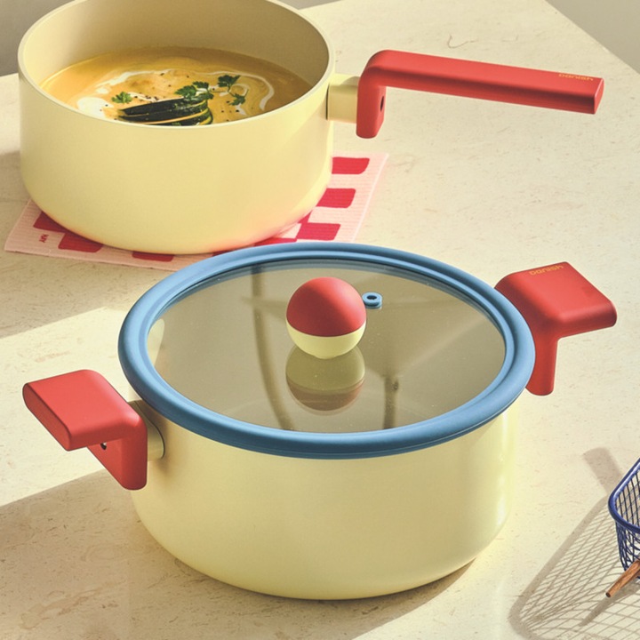 Cratita Danish, Noflam, 20 cm, 2.6 L, cu capac din sticla