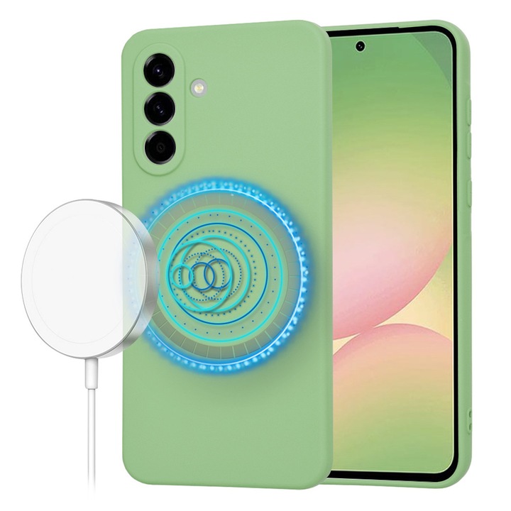 Husa Protectie pentru Samsung Galaxy A56 5G, W31, Panza, Mint Lucky Green