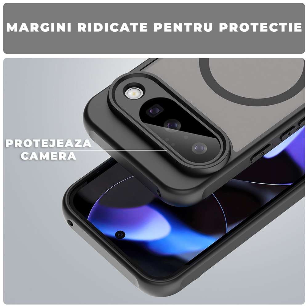 Husa pentru Google Pixel 10 Daden® HaloFrost II, MagSafe, Antisoc, Incarcare wireless, Calitate Premium, Negru