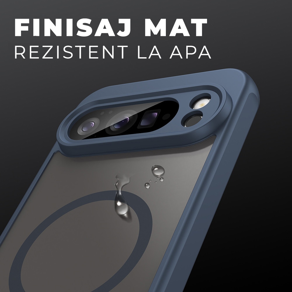 Husa pentru Google Pixel 10 Pro XL Daden® HaloFrost II, MagSafe, Antisoc, Incarcare wireless, Calitate Premium, Albastru