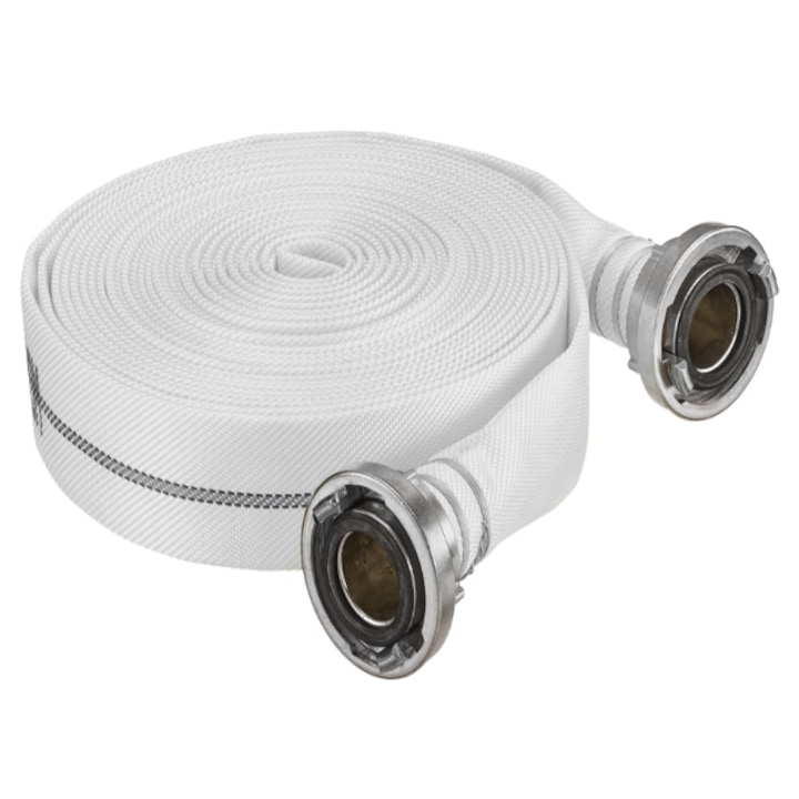 Tűzoltó víztömlő 30 m 2" csatlakozókkal FEHÉR