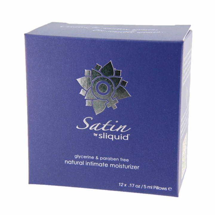 Sliquid Satin Cube síkosító, 12x5ml-es készlet, vízbázisú, glicerinmentes, átlátszó