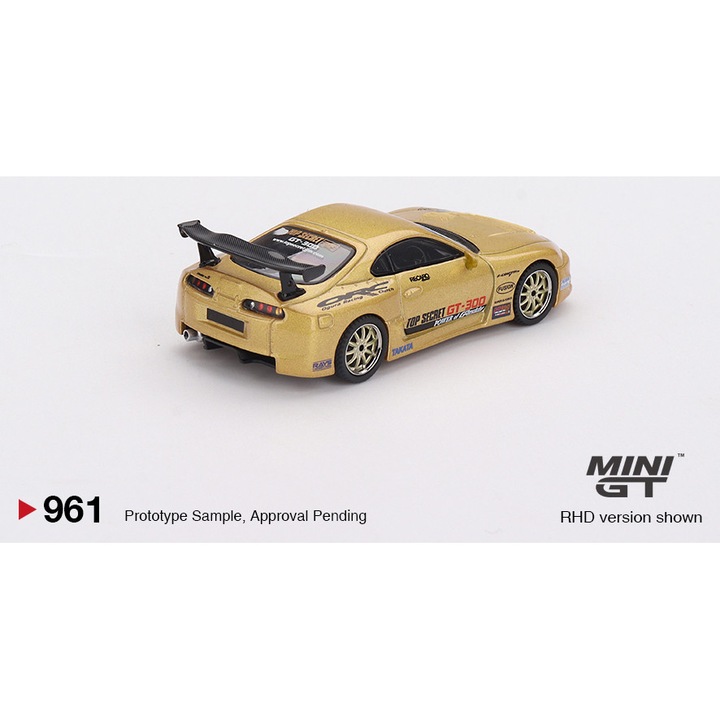 Modell autó, Toyota Supra Mk4 (A80) Top Secret Gt-300 Top Secret Gold 2023 1:64 Mini GT MGT00961RHD