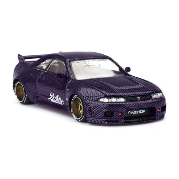 Nissan Skyline Gt-R (R33) Active Carbon R V2 modellautó 1995, 1:64, Mini GT KHMG163