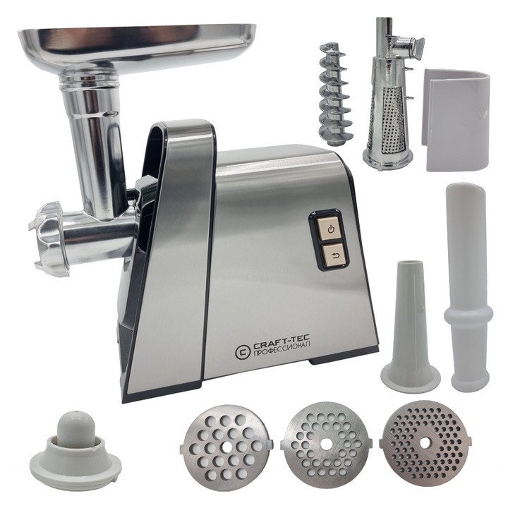 Masina de tocat carne electrica MX711 Inox 3500W Accesorii rosii carnati 3 site motor cupru