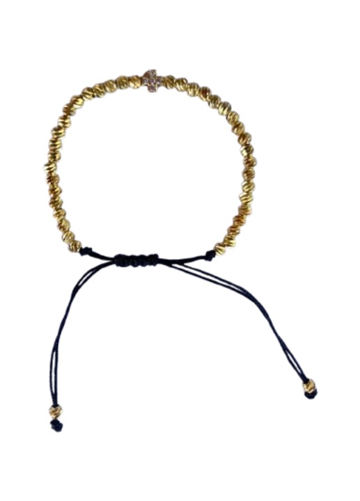 Bratara cu pietre semipretioase, placat cu aur 14K