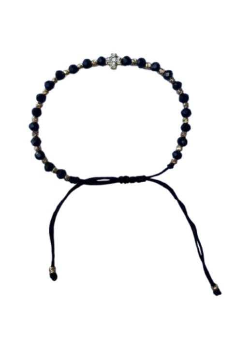 Bratara cu pietre semipretioase, cu piese placate aur 14k