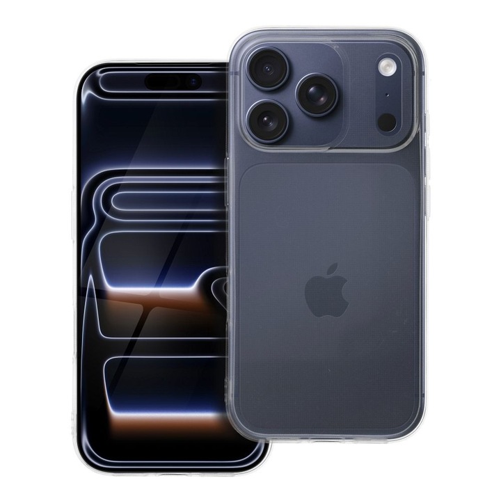 Калъф, Съвместим с iPhone 17 Pro Max, силикон, дебел, прозрачен, 2мм, Clear Case