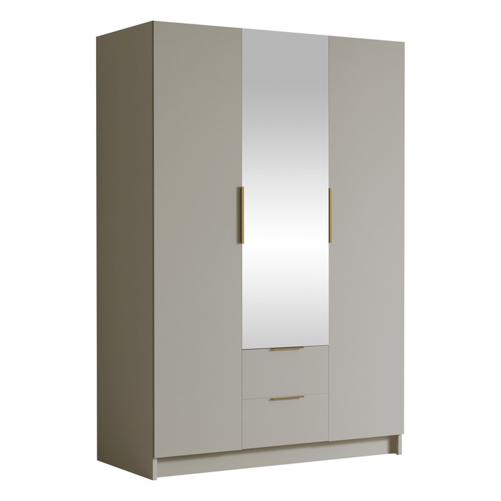 Dulap cu oglinda Cumair II 150, MIRJAN 24, casmir + auriu, 150x60x216 cm