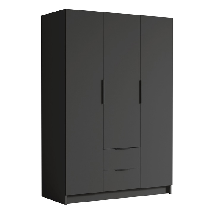 Dulap Cumair I 150, MIRJAN 24, negru, 150x60x216 cm