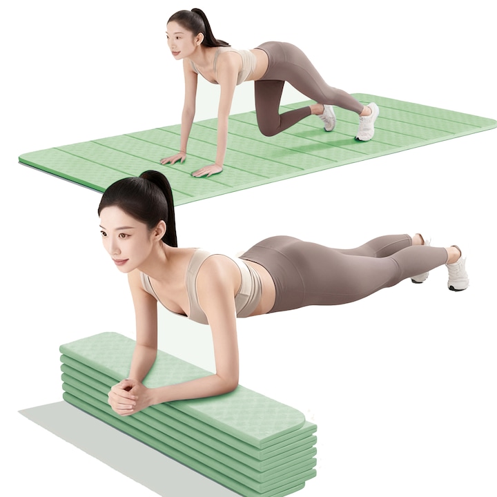 Saltea Yoga Pliabila, Usor de Transportat, Anti-Alunecare pentur yoga si Fitness 75x26"