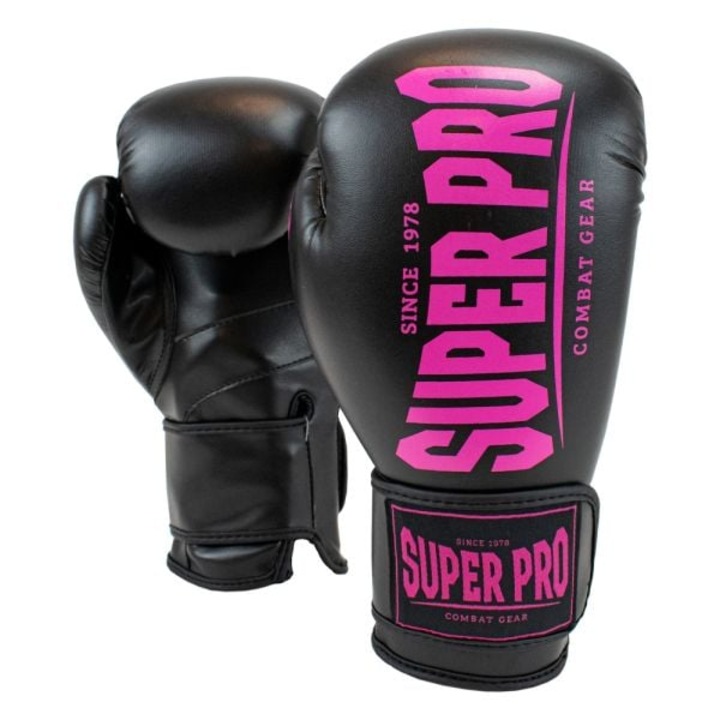 Manusi de Box Super Pro Combat Gear Champ Roz/Negru 14oz