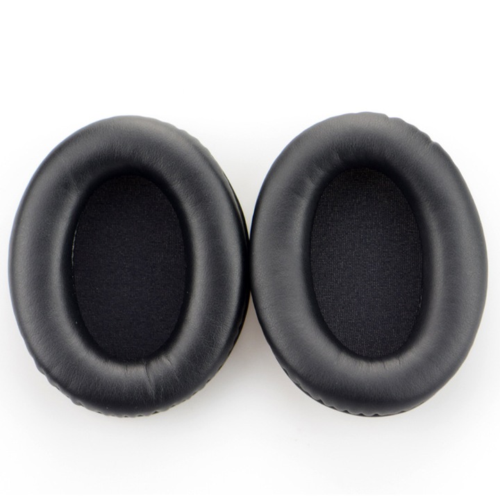 Set 2 Bureti de Schimb AYSTOAYS®, pentru casti HyperX Cloud III 3 / II 2 Gaming, AQYRIS Andromeda / Altair / Sirius si multe alte modele, Usor de montat, Spuma cu Memorie, Piele ecologica, Negru