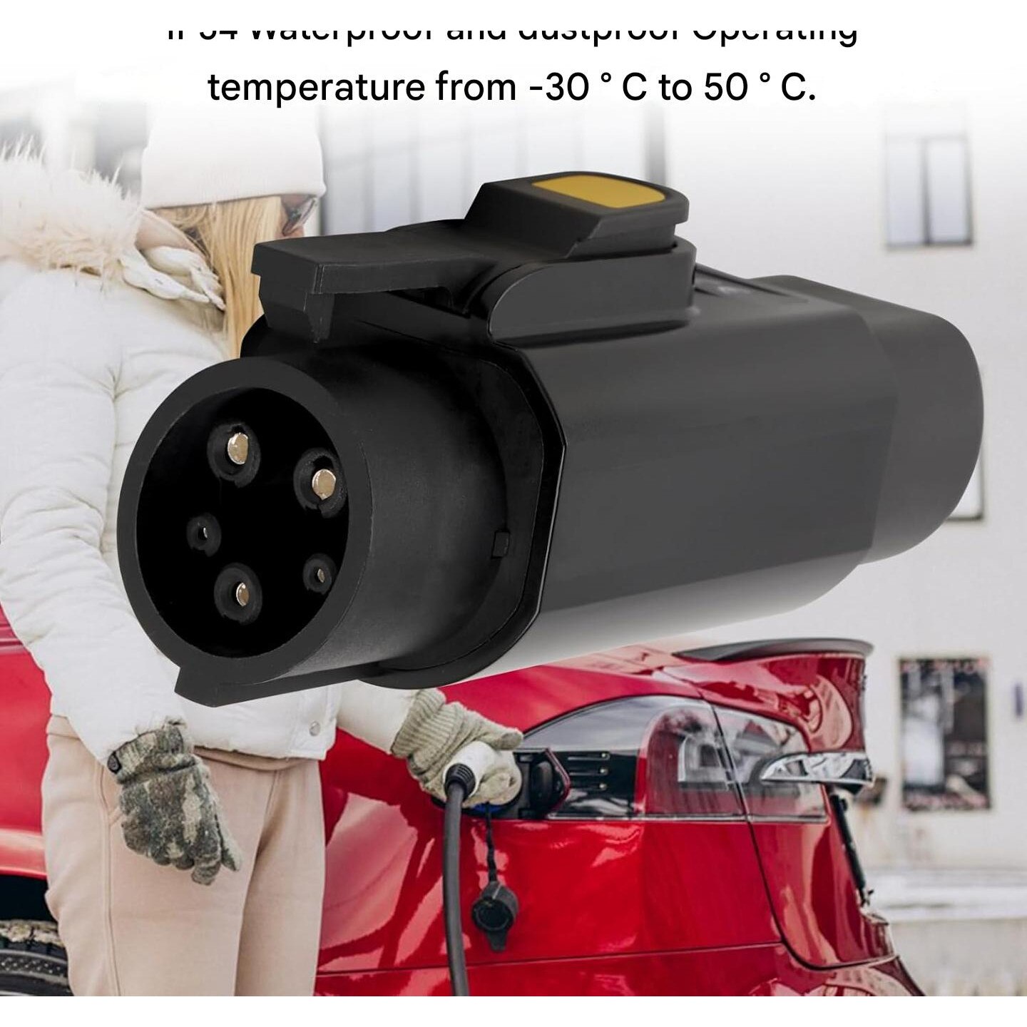 Adaptor mufa EV de la Type 2 la Type 1, adaptor de la IEC 62196 la
