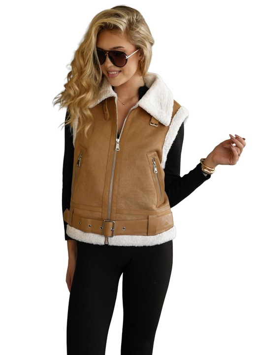 Női bőr mellény - Camel OZONEE JS/11Z8238 M