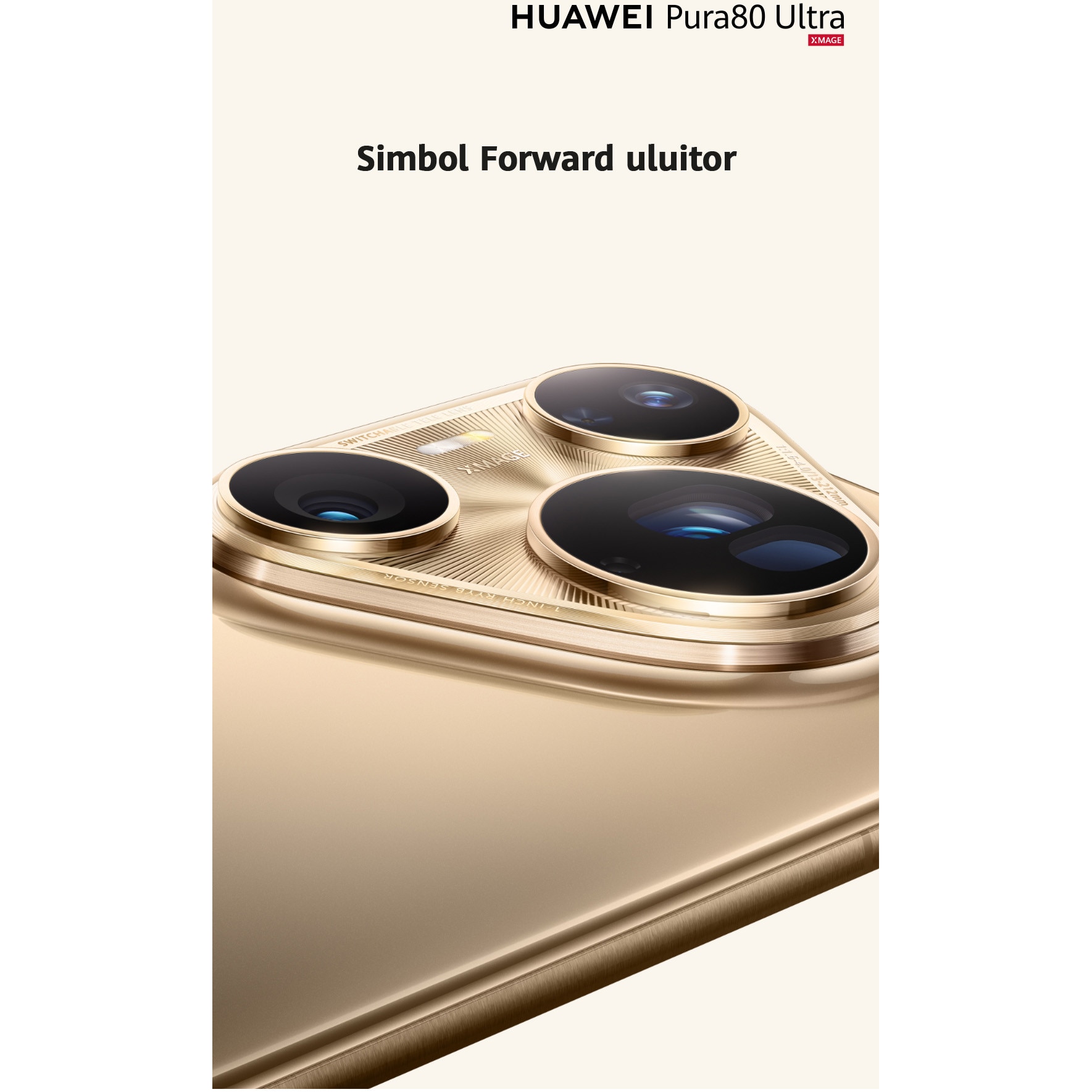 Telefon mobil Huawei Pura 80 Ultra, 512GB, 16GB RAM, Prestige Gold