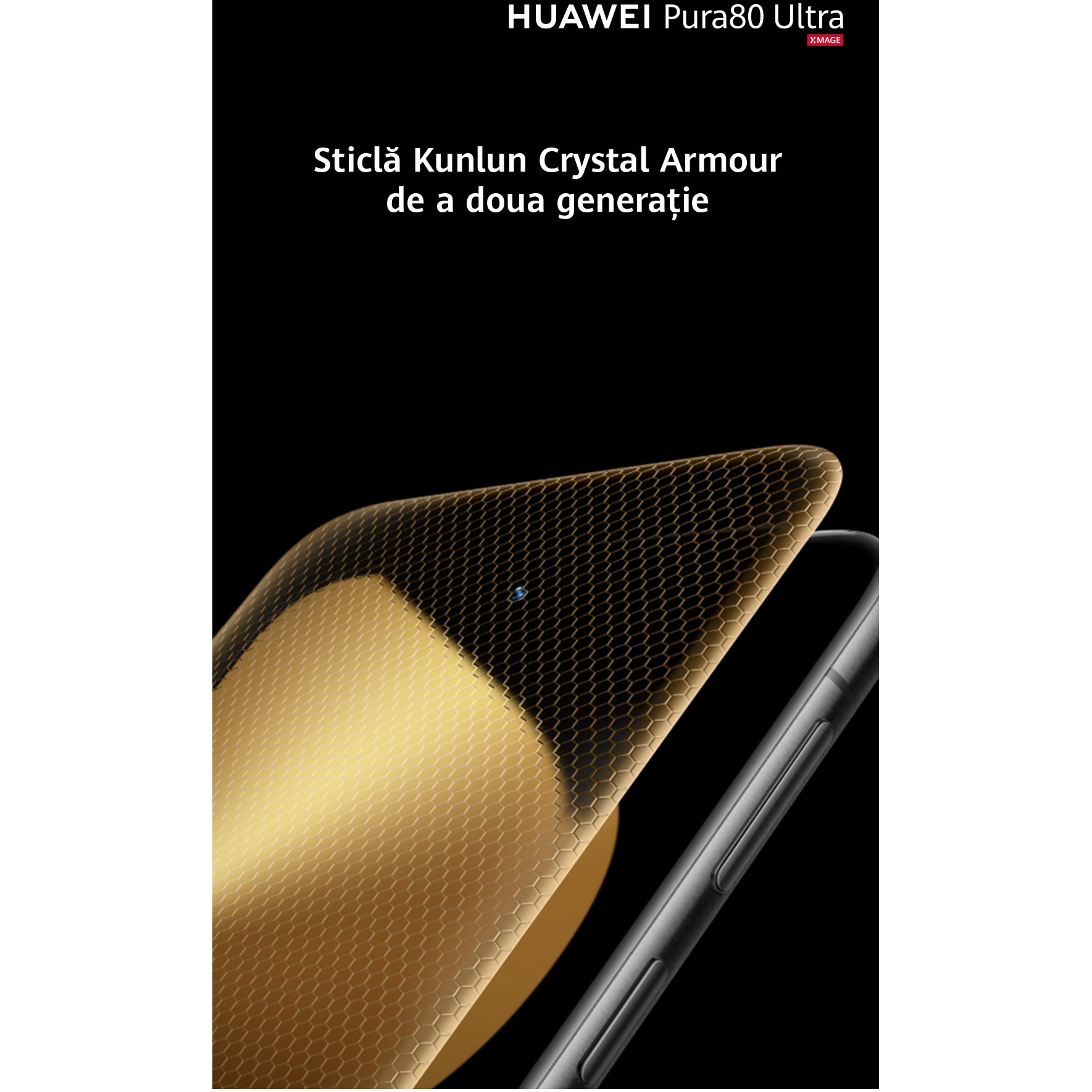 Telefon mobil Huawei Pura 80 Ultra, 512GB, 16GB RAM, Prestige Gold