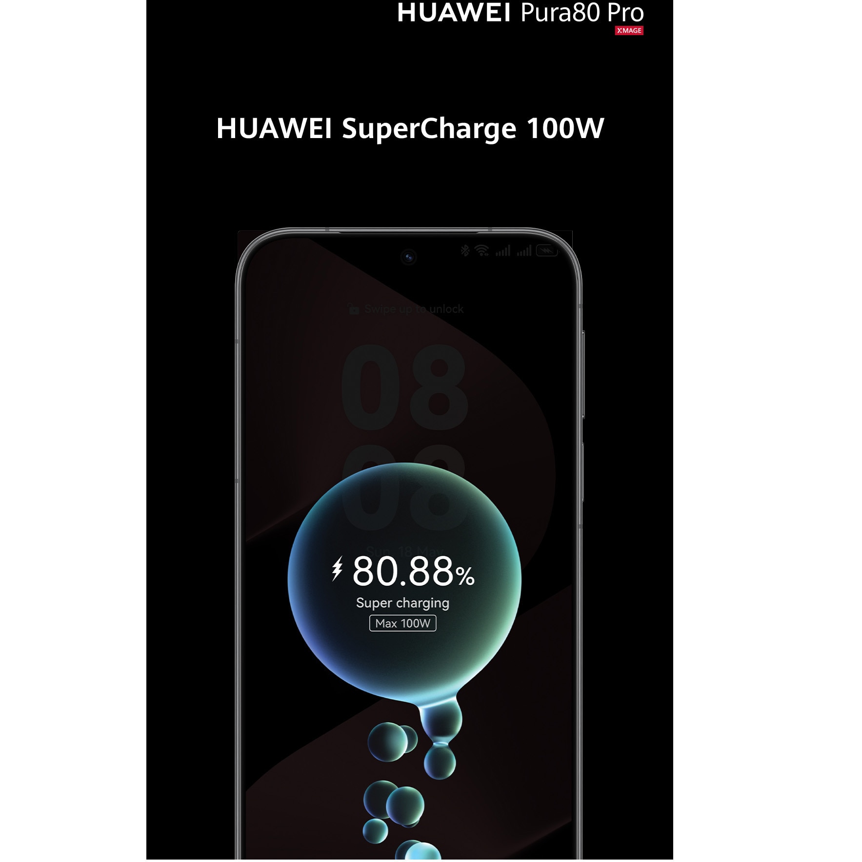 Telefon mobil Huawei Pura 80 Pro, 512GB, 12GB RAM, Glazed Black