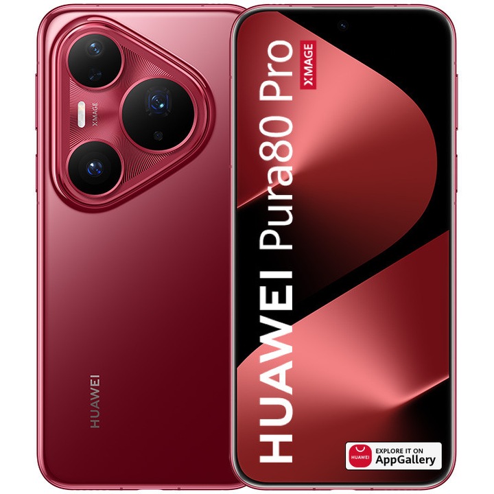 Смартфон Huawei Pura 80 Pro, 512GB, 12GB RAM, Glazed Red