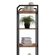 Biblioteca Raft Carti Lenmar DS-6 6 Niveluri Industrial Otel Maro-Vintage Negru 187x40x30cm Living Birou Hol