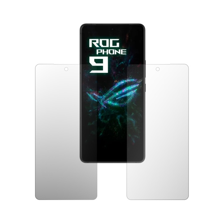 Комплект от 2 x iSkinz Matte протектори за екран за Asus ROG Phone 9 - пълноразмерен, невидим Skinz матов, против пръстови отпечатъци, антирефлексен, самозалепващ се и гъвкав силиконов протектор