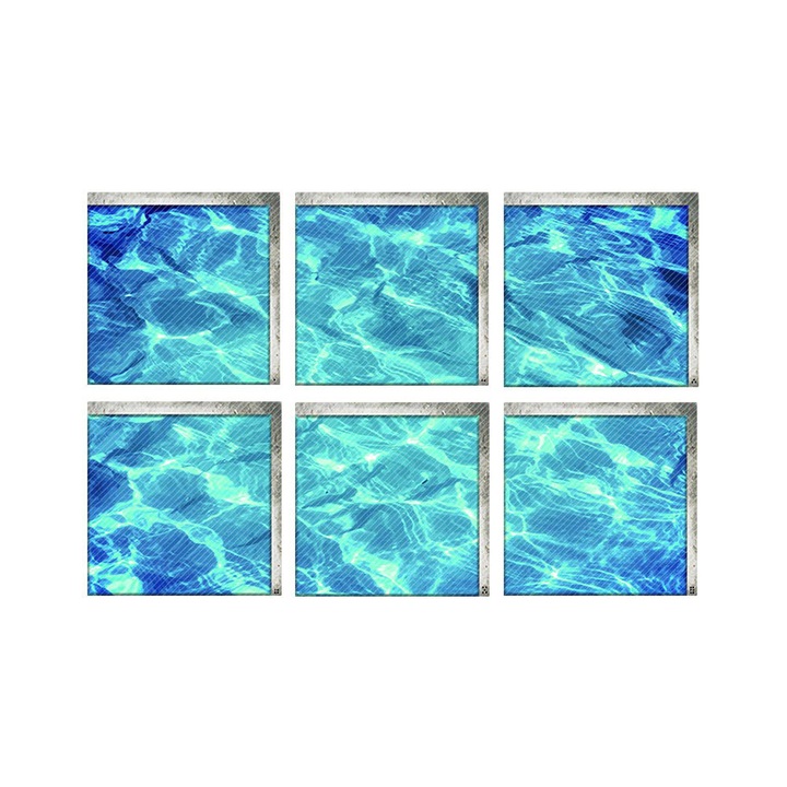 6 db 3D Csúszásgátló Dekoratív Matrica Szett, jalleria, PVC, 15x15cm