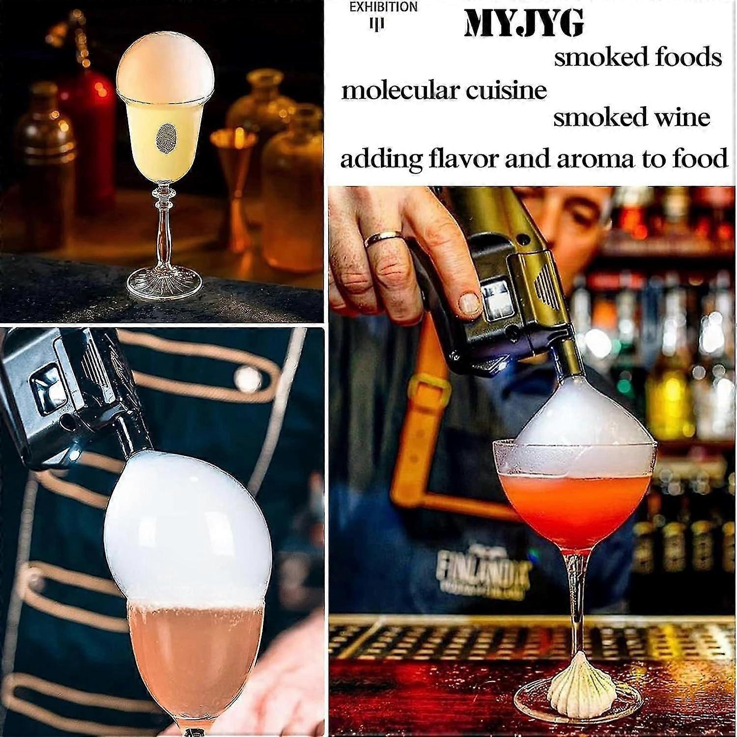 Pistol de fum pentru cocktailuri, set cu 5 arome, echipamente de fum ...