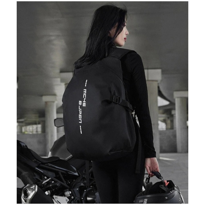 Vízálló 35 literes motoros hátizsák sisaktartóval és városi dizájnnal