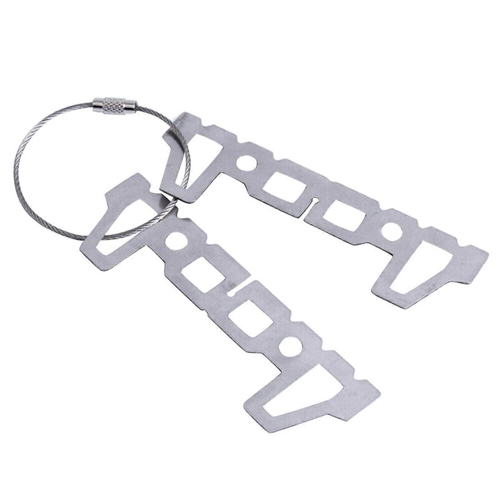 Suport pentru aragaz de camping, set 2 bucati, inox, 98x30x1mm