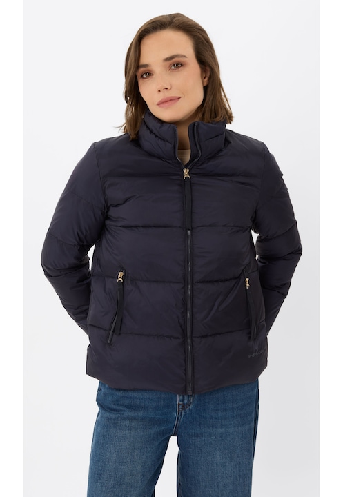 Geaca matlasata cu guler inalt Volcano J-Gigi, dama, albastru marin, Albastru marin