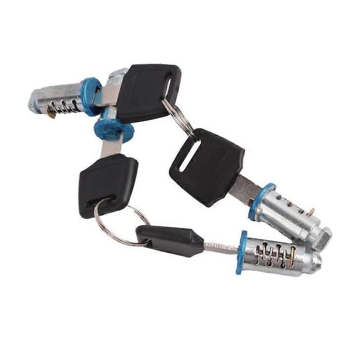 4 db cserehenger kulccsal tetőcsomagtartóhoz, fekete és ezüst, alumínium és rozsdamentes acél