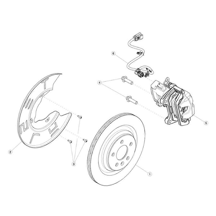 Hátsó féknyereg motor Tesla Model 3/Model Y, 2021-2023, fekete, 1044626-00-A
