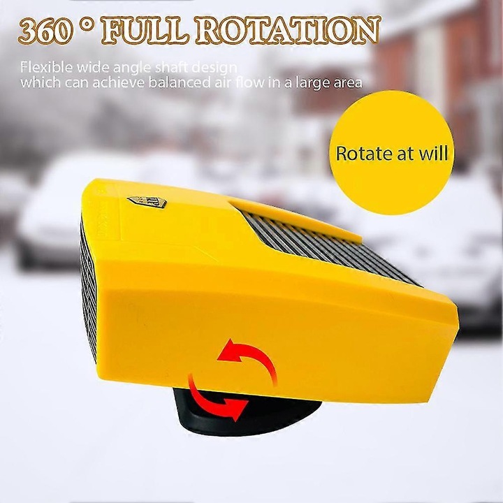 Autós páramentesítő 12V/24V, gyors fűtés, multifunkcionális ventilátor, piros, 125x100x40mm