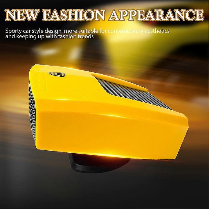 Autó páramentesítő 12V/24V, gyors fűtés, multifunkciós ventilátor, 125x100x40mm, fekete