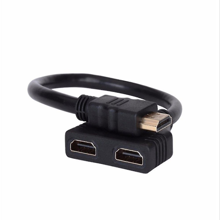 HDMI сплитер, 30 см, за 2 телевизора, черен