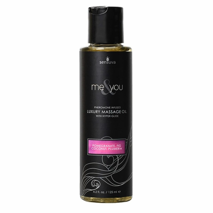 Sensuva Me & You gránátalma és füge masszázsolaj 125 ml, könnyű, adagolóval