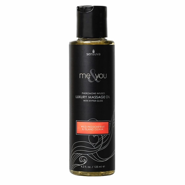 Sensuva Me & You Passiflora & Guava masszázsolaj 125ml, trópusi aroma, szilikon formula