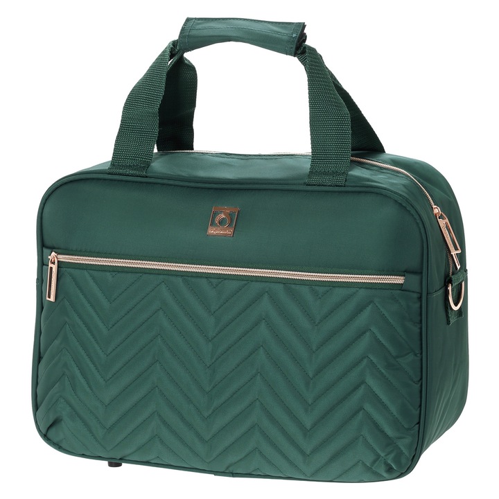 Diplomat Monaco utazótáska, 40x28x15 cm, Wizz Air kézipoggyász, poliészter, zöld