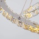 Lustra LED suspendata cu telecomanda si cristal 78W, 3 Cercuri, lumina Rece/Calda/Neutra, Dimabila, Argintiu, Inaltime Reglabila, LT029/3