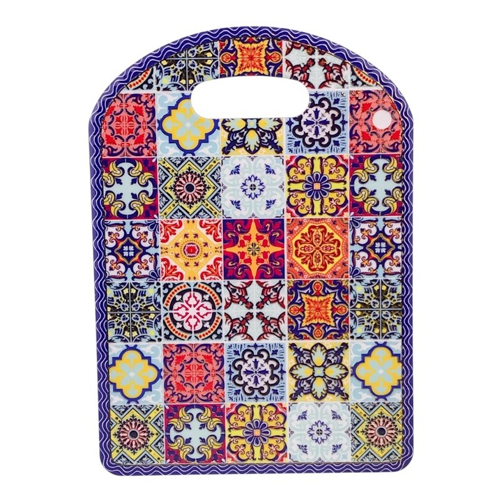 Suport din ceramica cu mozaic si maner.17x24 cm M1