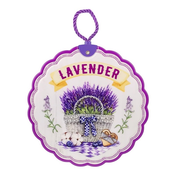 Suport din ceramica pentru oala fierbinte cu lavanda.20x20 cm M2