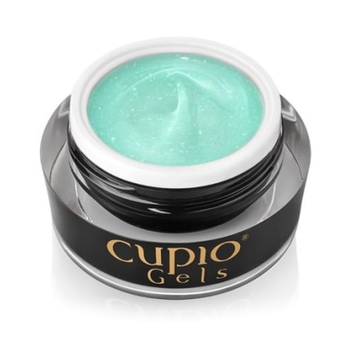 Gel de constructie Cupio Builder Glitz&Glam - Mint Sparkle 15ml