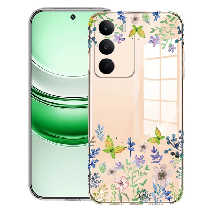 BestCase® Husa Clear Silicon pentru Realme C71, Butterfly Flowers, 2041144 T 95