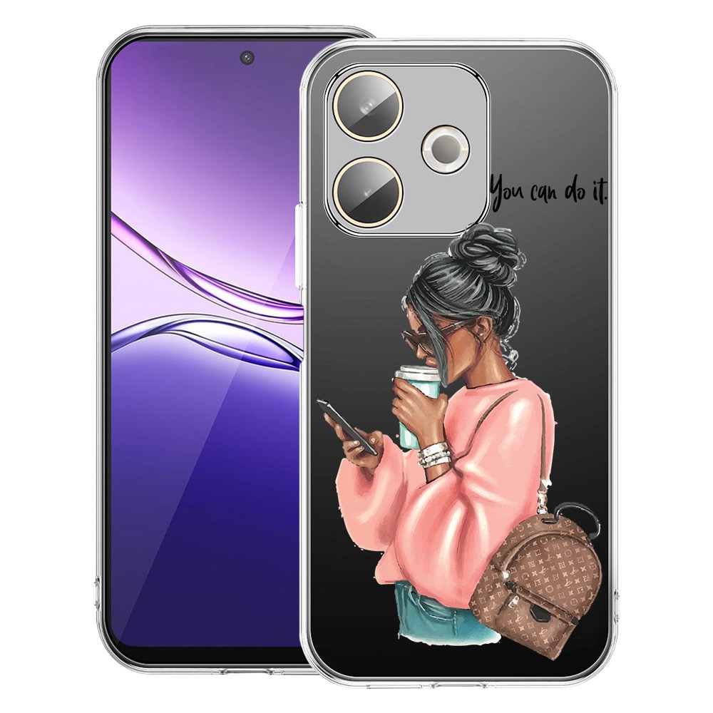 BestCase® Husa Clear Silicon pentru OPPO A5 Pro 5G, Shopping Girl, 2042415 T 962
